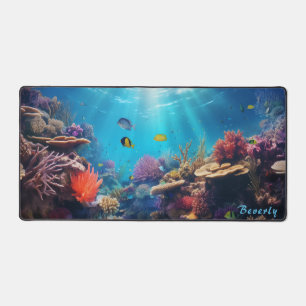 Gepersonaliseerde Onderwater Coral Reef Desk Mat