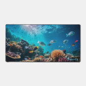 Gepersonaliseerde Onderwater Coral Reef Desk Mat (Voorkant)