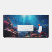 Gepersonaliseerde Onderwater Coral Reef Desk Mat (Keyboard & Muis)