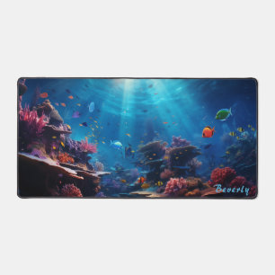 Gepersonaliseerde Onderwater Coral Reef Desk Mat