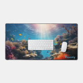 Gepersonaliseerde Onderwater Coral Reef Desk Mat (Keyboard & Muis)