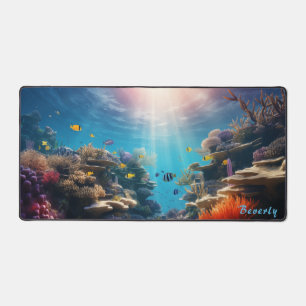 Gepersonaliseerde Onderwater Coral Reef Desk Mat