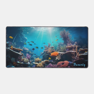 Gepersonaliseerde Onderwater Coral Reef Desk Mat