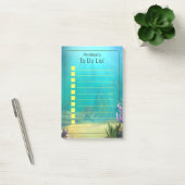 Gepersonaliseerde onderwater oceaan scène 4x6" post-it® notes (Kantoor)