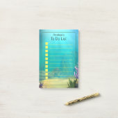 Gepersonaliseerde onderwater oceaan scène 4x6" post-it® notes (Op bureau)