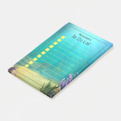 Gepersonaliseerde onderwater oceaan scène 4x6" post-it® notes (Schuin)