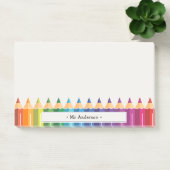 Gepersonaliseerde Onderwijs naam Kleurpotloden Post-it® Notes (Kantoor)