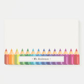 Gepersonaliseerde Onderwijs naam Kleurpotloden Post-it® Notes (Voorkant)