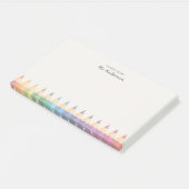 Gepersonaliseerde Onderwijzersnaam Kleurpotloden Post-it® Notes (Schuin)