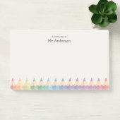Gepersonaliseerde Onderwijzersnaam Kleurpotloden Post-it® Notes (Kantoor)