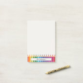 Gepersonaliseerde Onderwijzersnaam Kleurpotloden Post-it® Notes (Op bureau)
