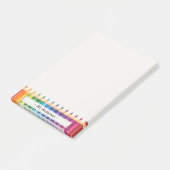 Gepersonaliseerde Onderwijzersnaam Kleurpotloden Post-it® Notes (Schuin)
