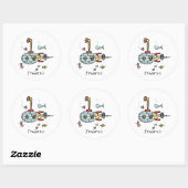 Gepersonaliseerde onderzeeër onder water ronde sticker (Vel)