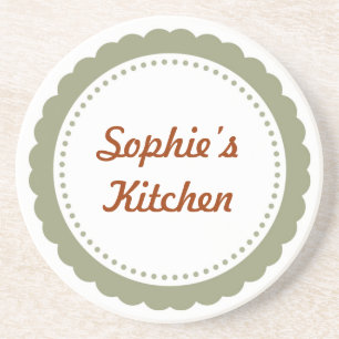 Gepersonaliseerde onderzetter saai groene scalp