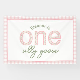 Gepersonaliseerde "One Gekke Goose" Party Sign - B Spandoek