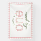 Gepersonaliseerde "One Gekke Goose" Party Sign - B Spandoek (Verticaal)