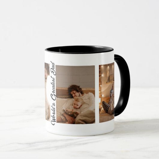 Gepersonaliseerde One of a Kind Familiefotocollage Mok (Voorkant rechts)