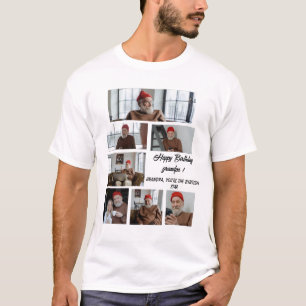 Gepersonaliseerde One of a Kind Familiefotocollage T-shirt