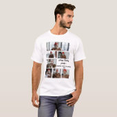 Gepersonaliseerde One of a Kind Familiefotocollage T-shirt (Voorkant volledig)