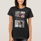 Gepersonaliseerde One of a Kind Familiefotocollage T-shirt (Voorkant)