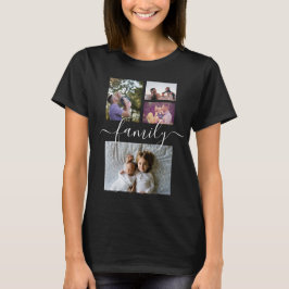 Gepersonaliseerde One of a Kind Familiefotocollage T-shirt