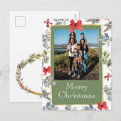 Gepersonaliseerde One Photo Holiday Briefkaart (Voorkant / Achterkant)