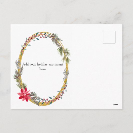 Gepersonaliseerde One Photo Holiday Briefkaart (Achterkant)