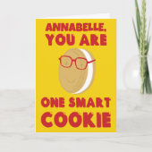 Gepersonaliseerde One Smart Cookie Afstuderen Cong Kaart (Voorkant)