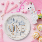 Gepersonaliseerde ONEderful 1st Birthday Party Bor Papieren Bordje (Feest)