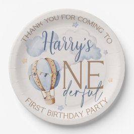 Gepersonaliseerde ONEderful 1st Birthday Party Bor Papieren Bordje