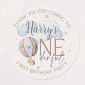 Gepersonaliseerde ONEderful 1st Birthday Party Sti Labels (Design 2)