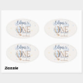 Gepersonaliseerde ONEderful 1st Birthday Party Sti Ovale Sticker (Vel)