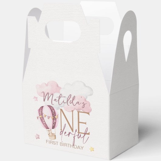Gepersonaliseerde ONEderful Verjaardag Theme Party Bedankdoosjes (Open)
