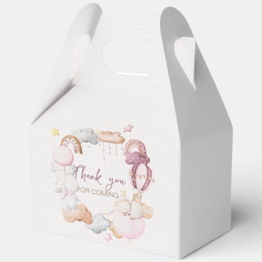 Gepersonaliseerde ONEderful Verjaardag Theme Party Bedankdoosjes (Achterkant)
