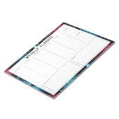 Gepersonaliseerde ongedateerde verticale weekplann notitieblok (Schuin)