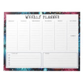 Gepersonaliseerde ongedateerde verticale weekplann notitieblok (Voorkant)
