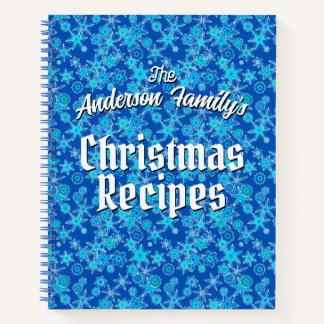 Gepersonaliseerde ontvangers Geometrische sneeuwvl Notitieboek