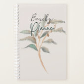 Gepersonaliseerde  ontwerp waterverf verlaat Chic Planner (Voorkant)