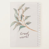 Gepersonaliseerde  ontwerp waterverf verlaat Chic Planner (Achterkant)