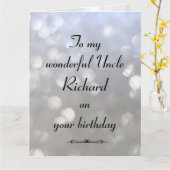 Gepersonaliseerde oom Birthday Kaart (Gele Bloem)