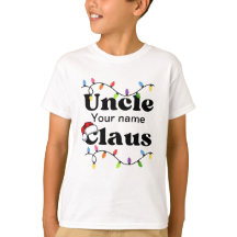 Gepersonaliseerde oom Claus T-shirt voor jongens