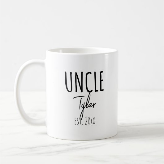 Gepersonaliseerde oom & Est. Year Koffiemok (Links)