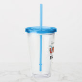 Gepersonaliseerde Oom Retro Gift Best oom Ever Cut Acryl Drinkbeker (Rechts)