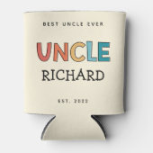 Gepersonaliseerde Oom Retro Gift Best oom Ever Cut Blikjeskoeler (Voorkant)