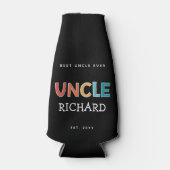 Gepersonaliseerde Oom Retro Gift Best oom Ever Cut Flesjeskoeler (Voorkant)