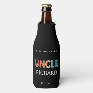 Gepersonaliseerde Oom Retro Gift Best oom Ever Cut Flesjeskoeler
