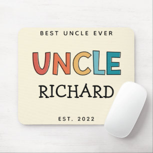 Gepersonaliseerde Oom Retro Gift Best oom Ever Cut Muismat