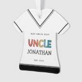 Gepersonaliseerde Oom Retro Gift Best oom Ever Cut Ornament (voorkant)