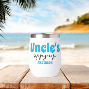 Gepersonaliseerde oom's Sippy Cup Wijn Tumbler