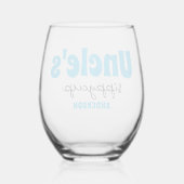 Gepersonaliseerde oom's Sippy Cup Wijnglas Zonder Voet (Achterkant)